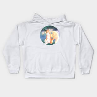 Fox in a storm Kids Hoodie